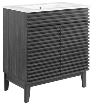 Render 30" Bathroom Vanity Cabinet, Charcaol White