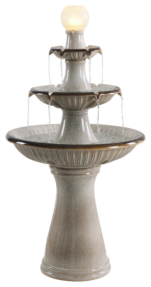 Kenroy 51110IV LED Fountain, Knight Collection, Ivory Finish