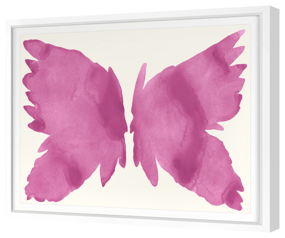 Pink Bird Fine Art Print, White, 25"x31"