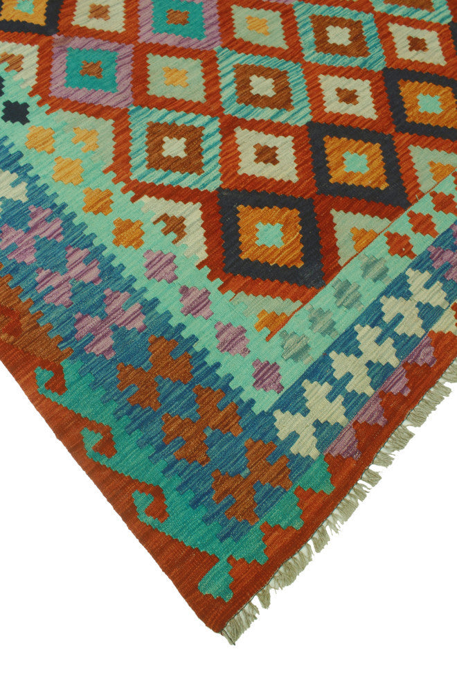 Sangat Kilim Anwar Red/Blue Rug, 8'5x10'10