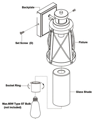 Vaxcel Lighting T0632 Harwood 12" Tall Outdoor Wall Sconce - Oxidized Iron /