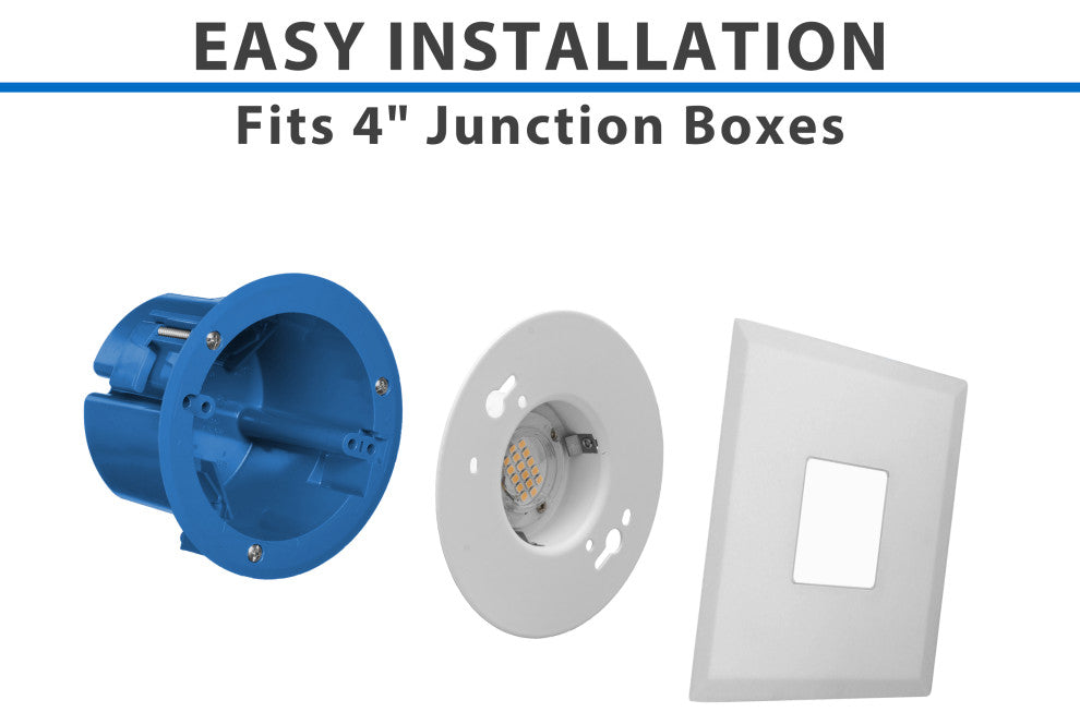SureFit(v3) LED Flush Mount Ceiling Light, 3000K with Square White Trim
