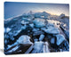 Unusual Arctic Ice Landscape, Large Seashore Canvas Art Print, 60"x28"