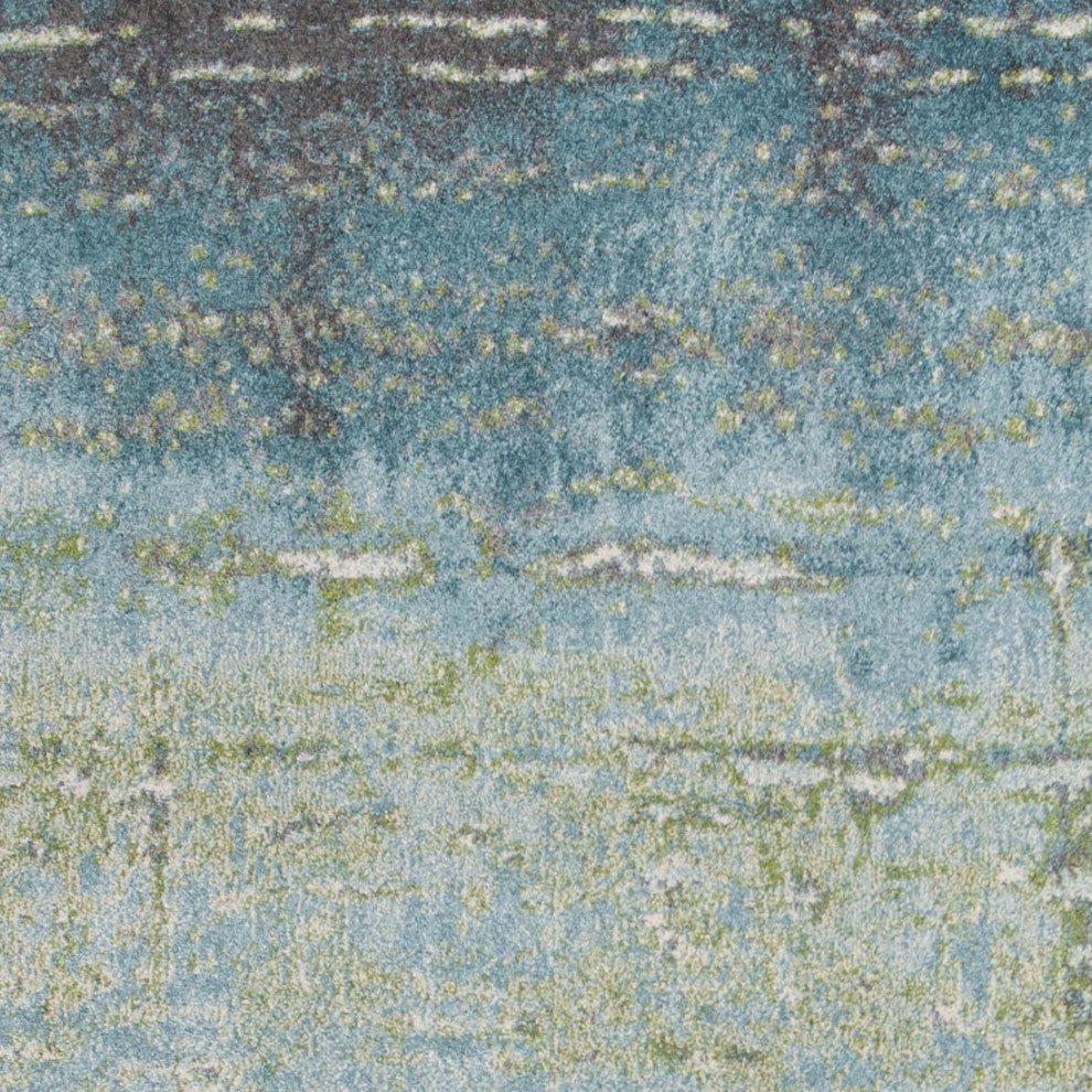 KAS Illusions 6206 Blue/Green Escape Area Rug, 7'10"x10'10"