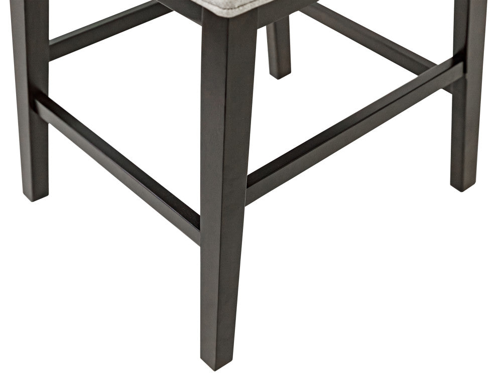 Modern Wood Rectangular Extension Kitchen Dining Table and 6-Chairs, Black