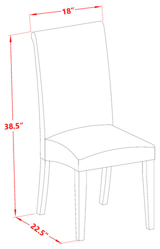 Barry Parson Chair White Leg And Linen Fabric Cream Set Of 2