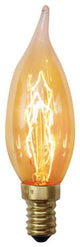 Spiral Loop Flame Tip 25 Watt Edison Bulb, E12 Base, Set of 4