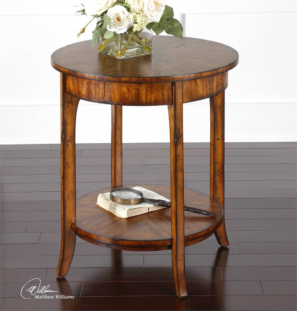 Carmel Round Lamp Table By Designer Matthew Williams
