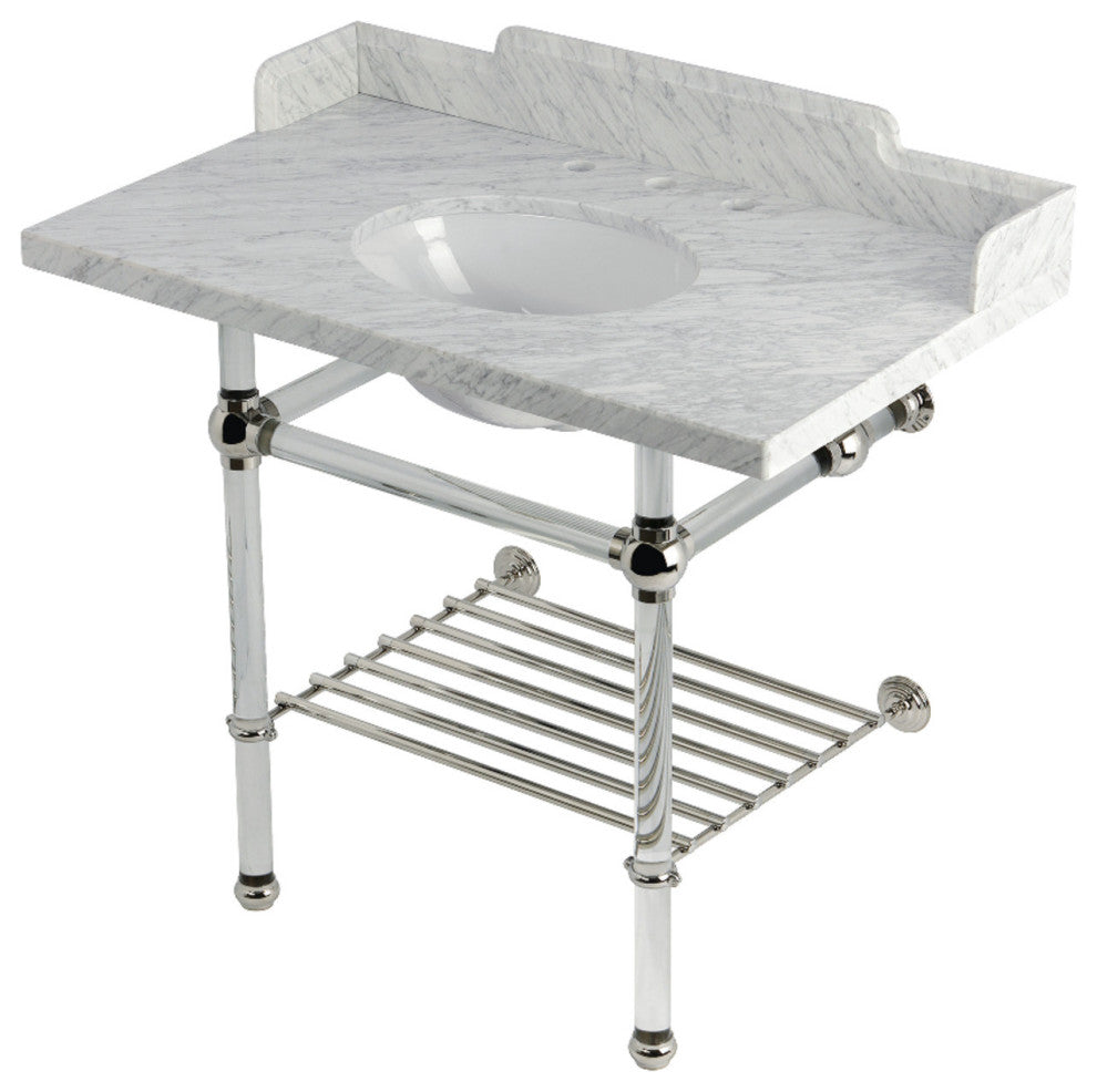 LMS3630MAB6 36" Console Sink with Acrylic Legs (8", 3 Hole)