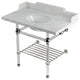 LMS3630MAB6 36" Console Sink with Acrylic Legs (8", 3 Hole)