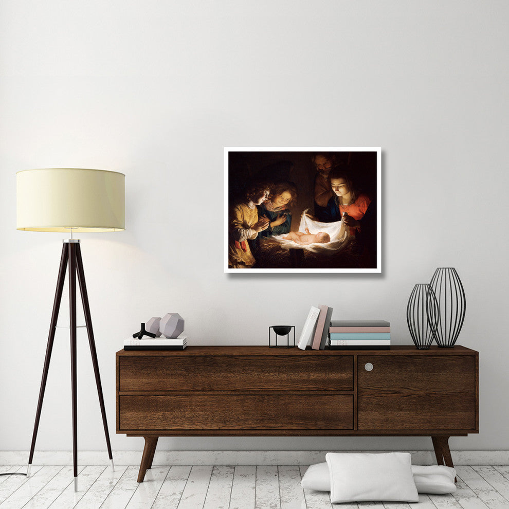 "The Adoration" Digital Paper Print by Gerrit Van Honthorst, 37"x30"