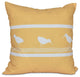 Birdwalk, Animal Print Pillow, Yellow, 26"x26"