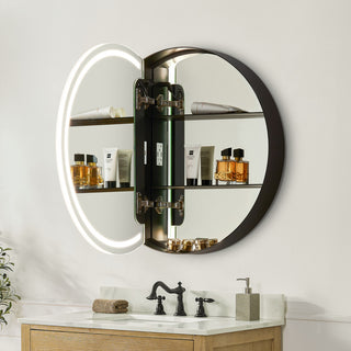 Radiant Frameless Surface-Mount LED Lighted Bathroom Medicine Cabinet, 24"