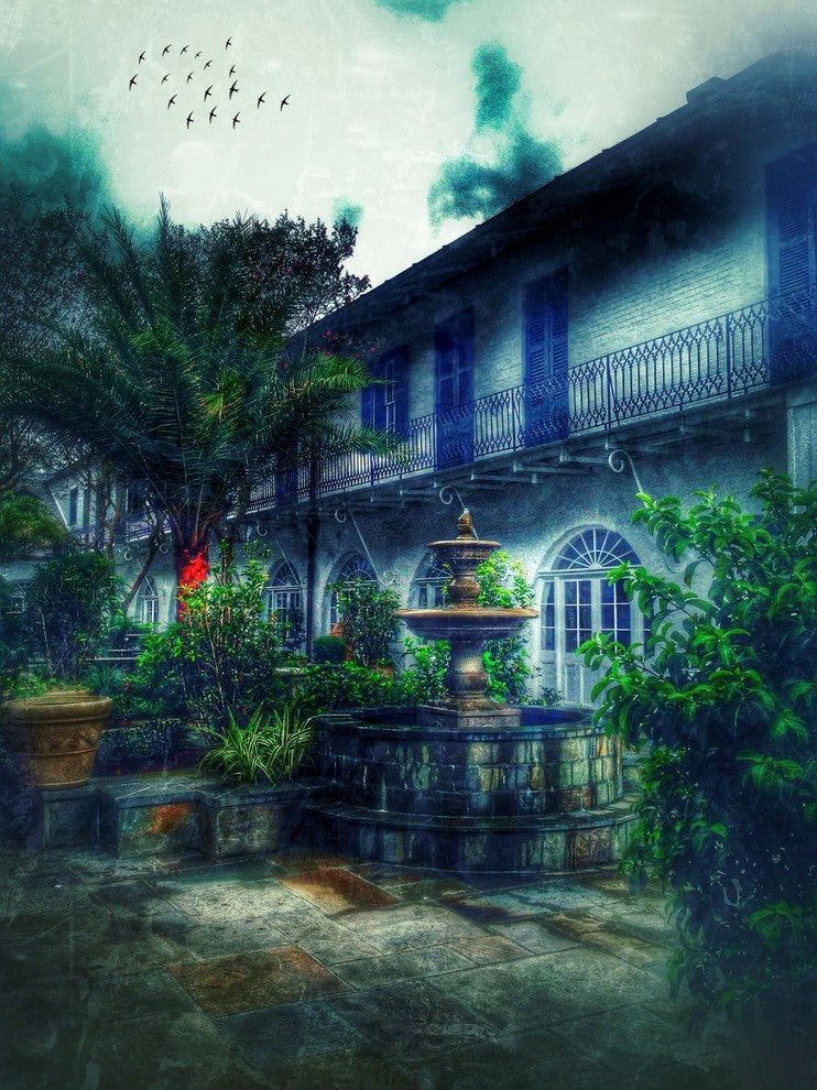 New Orleans "Spanish Stables" Stretched Canvas Giclee, 18"x24"