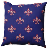 26" x 26" Fleur de Lis Decorative Throw Pillow, Indigo Blue