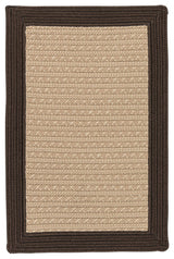 Colonial Mills Bayswater BY03 Brown Bordered Area Rug, Rectangular 9'x12'