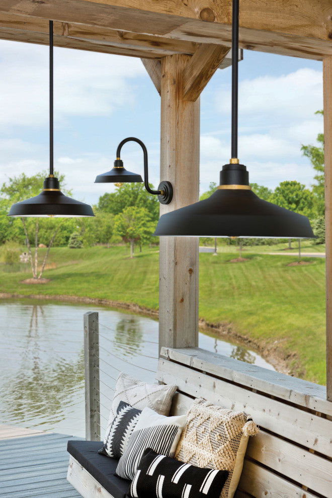 Hinkley Foundry Classic Medium Tall Gooseneck Barn Light, Textured Black