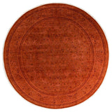 Fine Vibrance, One-of-a-Kind Hand-Knotted Area Rug Pink, 8'1"x8'1"