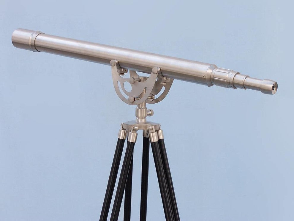 Floor Standing Brushed Nickel Anchormaster Telescope 65'', Marine Telescope