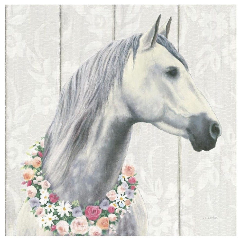 "Spirit Stallion I on Wood" Digital Paper Print by James Wiens, 42"x42"