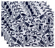 Aurora, Floral Print Placemat, Blue