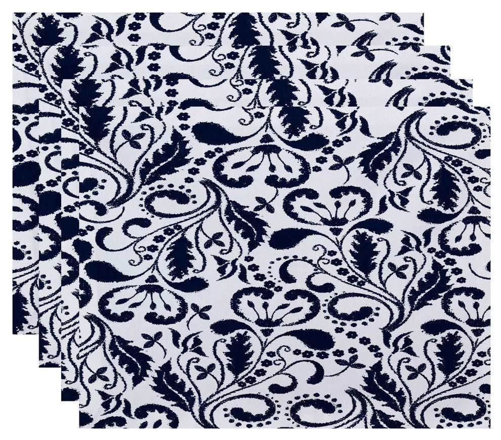Aurora, Floral Print Placemat, Blue