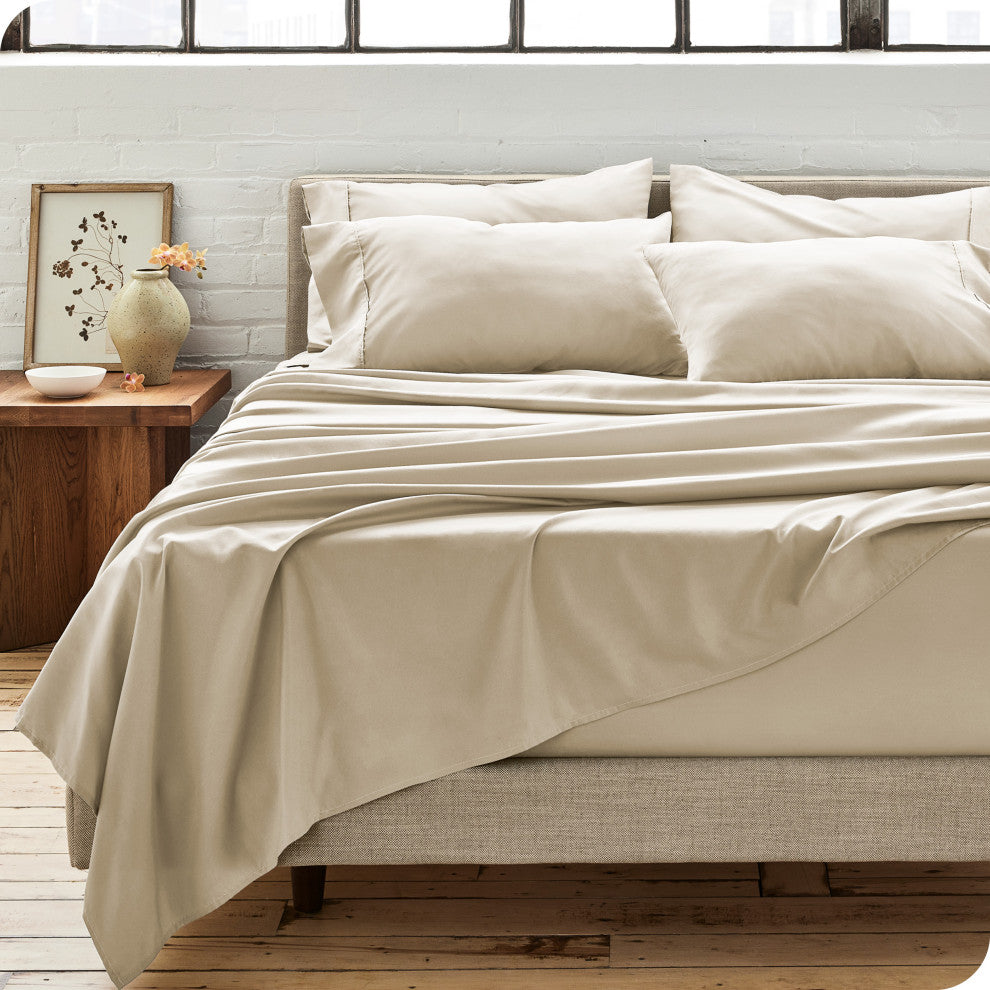 Bare Home Microfiber Pillowcases - Multi-Pack, Sand, Standard, Set of 4
