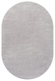 Haze Solid Low-Pile Light Gray 5 ft. x 8 ft. Oval Area Rug