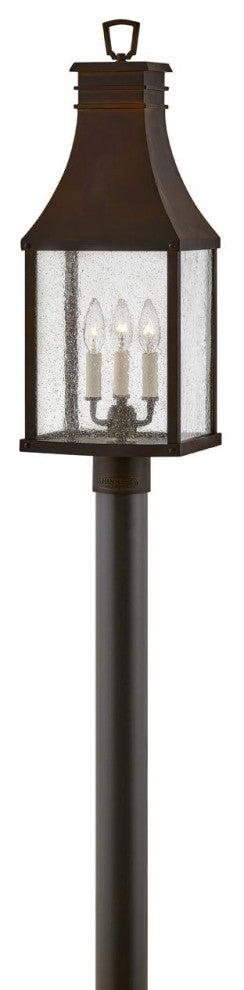 Hinkley Beacon Hill Large Post Top Or Pier Mount Lantern, Blackened Copper
