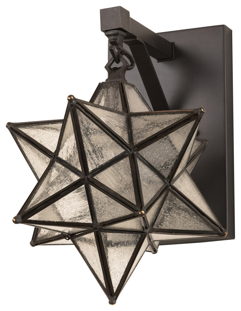 9 Wide Moravian Star Hanging Wall Sconce