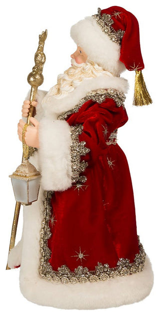Kurt Adler 10.5" Fabriche Regal Red Santa Table Piece