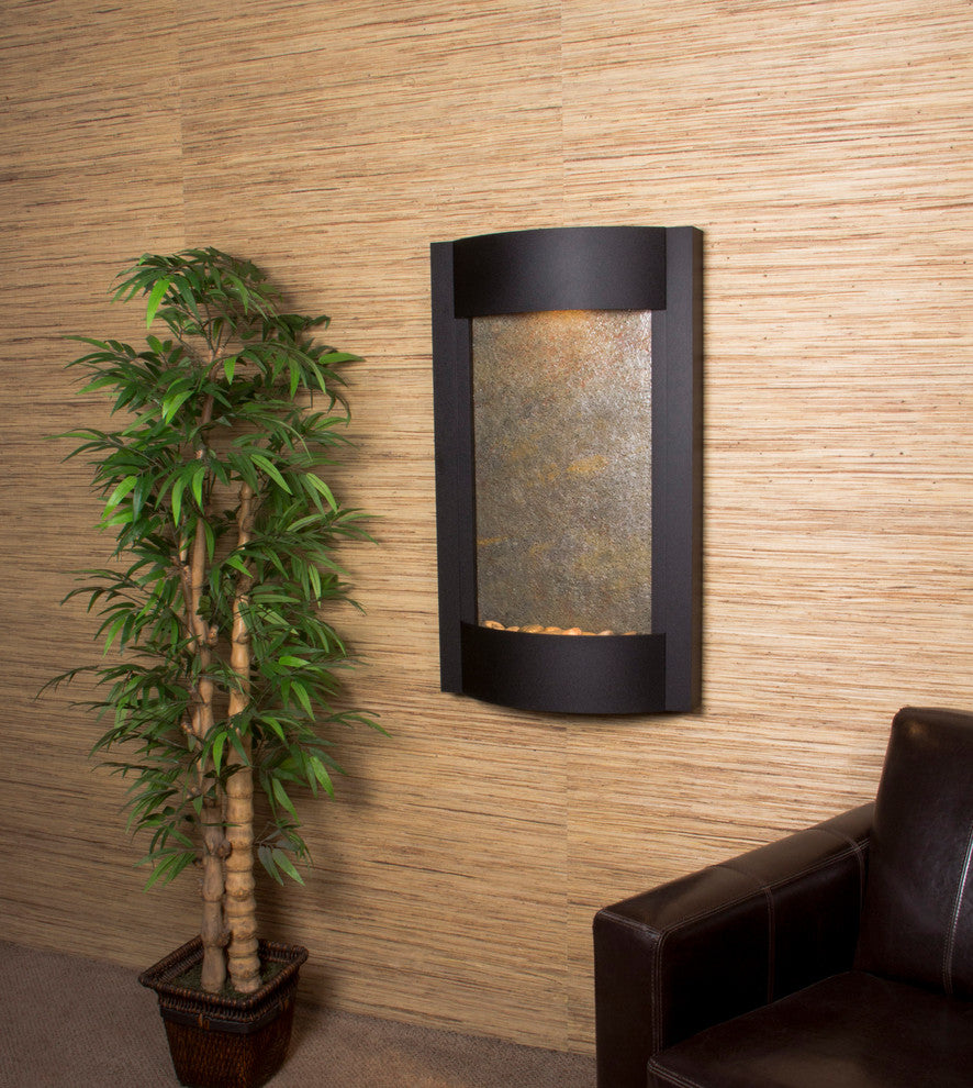 Serene Waters by Adagio Water Features, Green Featherstone, Textured Black