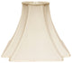 18" Ivory Slanted Notch Square Shantung Lampshade