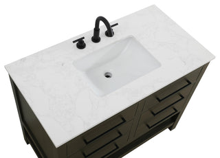 Home Living 42" Single Bathroom Vanity, Mocha Brown