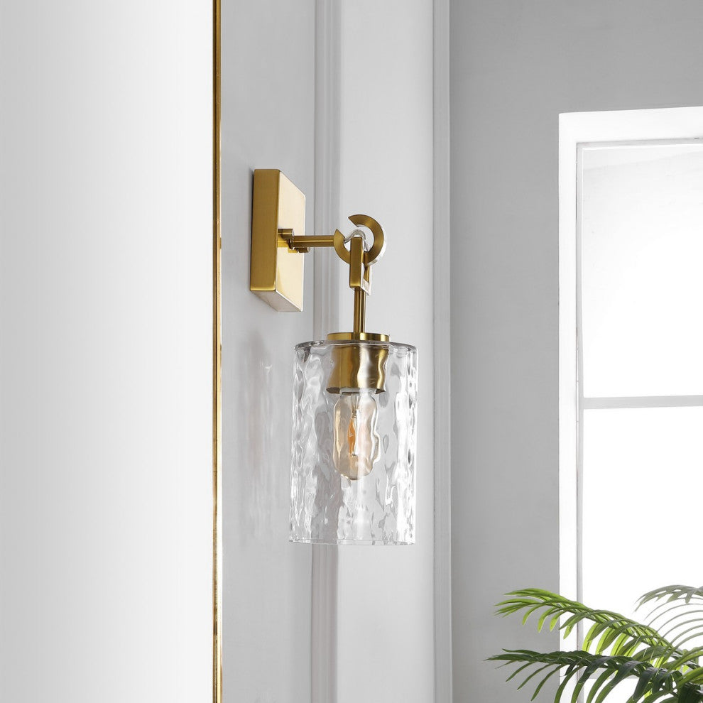 Safavieh Tyrosa 6" Wall Sconce, Brass/Clear