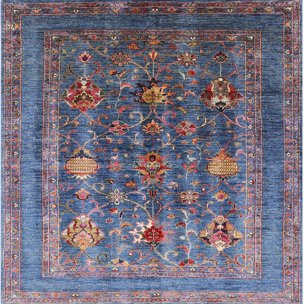 Ahgly Company Indoor Square Mid-Century Modern Area Rugs, 4' Square