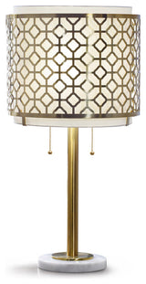 MELROSE Metal Lamp, Antique Brass, 29"