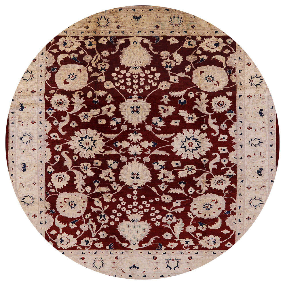 Ahgly Company Indoor Round Mid-Century Modern Area Rugs, 3' Round