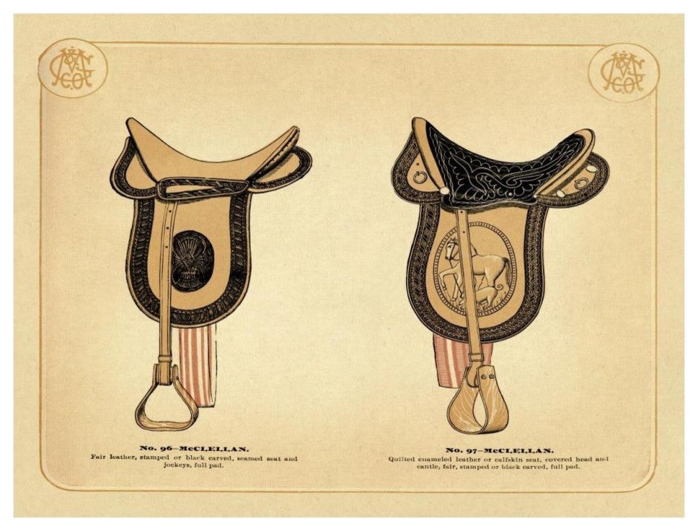 "Saddles and Tack: McClellan Saddles #2" Digital Paper Print, 34"x26"
