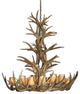Real Shed Antler Mule Deer Grand Teton Chandelier, Large, No Shades