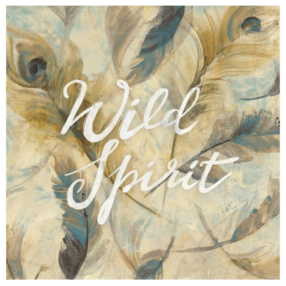 "Feather Toss Square Wild Spirit" Paper Print by Albena Hristova, 20"x20"