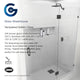 78"x60" Frameless 3 Panel Inline Shower Door, Matte Black