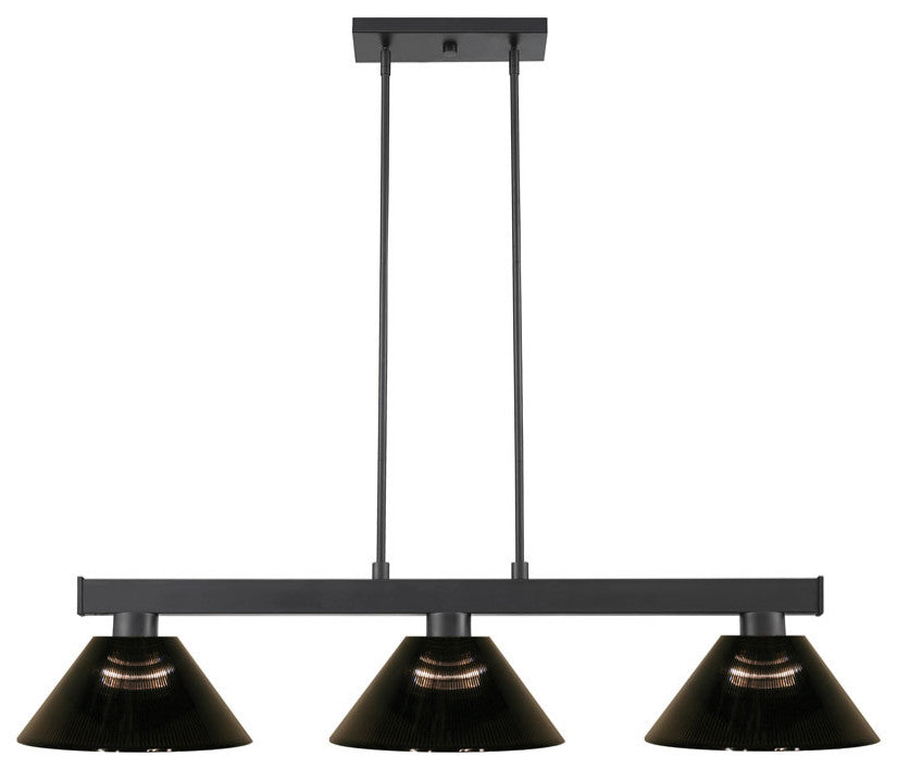 Z-Lite 152-ARS Cobalt 3 Light 50"W Linear Pendant - Matte Black
