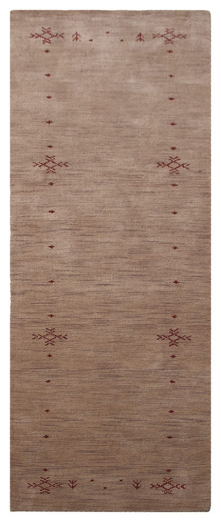 Hand Knotted Loom Wool Area Rug Contemporary, Light Brown, [Runner] 2'8''x8'