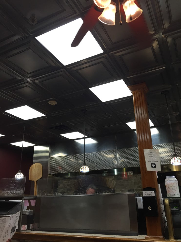 24"x48" Ceilume Stratford Ceiling Tiles, Black