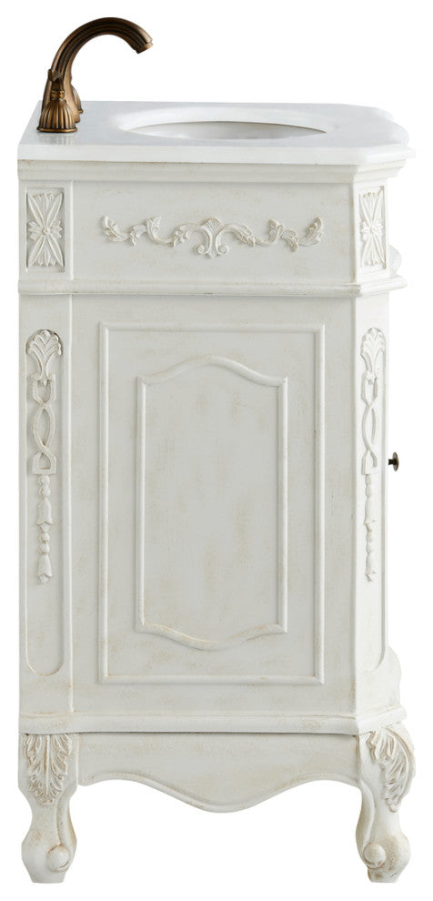 42" Single Bathroom Vanity, Antique White