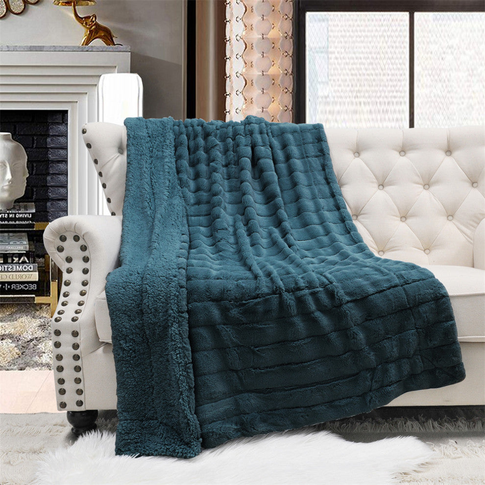Super Mink Faux Fur Throw Blanket, Dragonfly, 60"x80"
