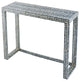 Benzara BM285102 36" Console Table, Capiz Shell Inlay, Rectangular, Gray