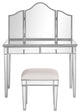 Vanity Table 42" X 18" X 31" And Mirror 39" X 1" X 42" And Chair 18" X 14" X 18"