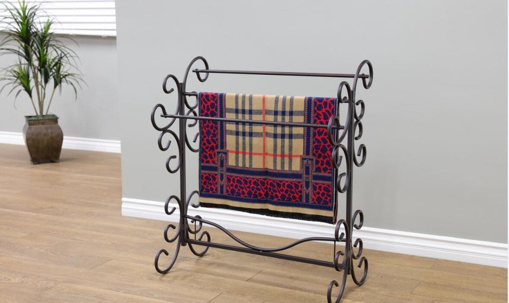 Metal Scroll Quilt Rack